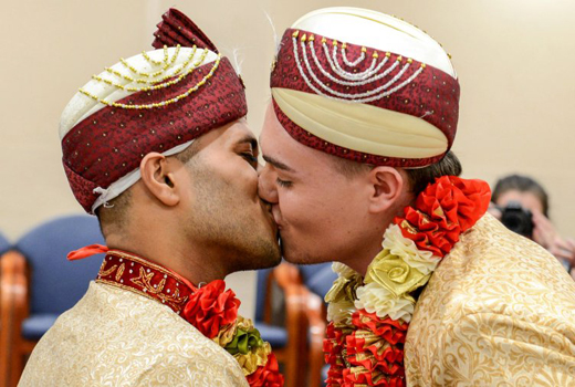Couple married...